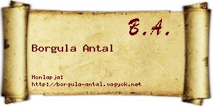 Borgula Antal névjegykártya